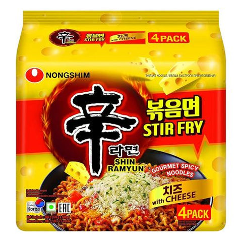 Nongshim Shin Ramyun Stir Fry w/ Cheese 136gx4pk