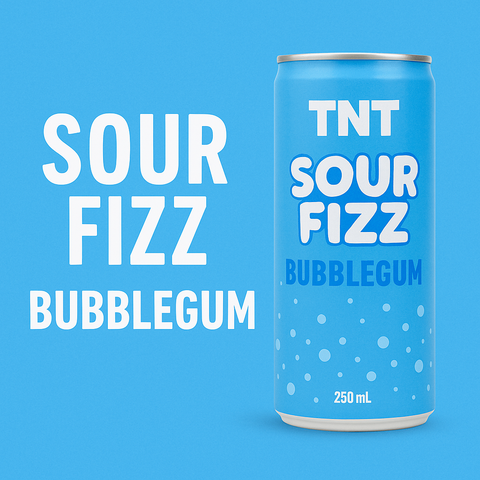 TNT Sour Fizz - Bubblegum (Single Can - 250ml) TNT Sour Fizz - Bubblegum (Single Can - 250ml)