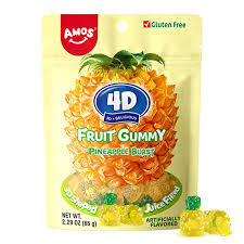 USA 4D Fruit Gummy - Pineapple Burst 170gm USA 4D Fruit Gummy - Pineapple Burst 170gm