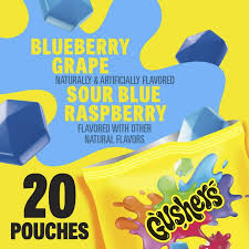USA Gushers Blueberry Grape + Sour Blue Raspberry - Family Pack x20 USA Gushers Blueberry Grape + Sour Blue Raspberry - Family Pack x20