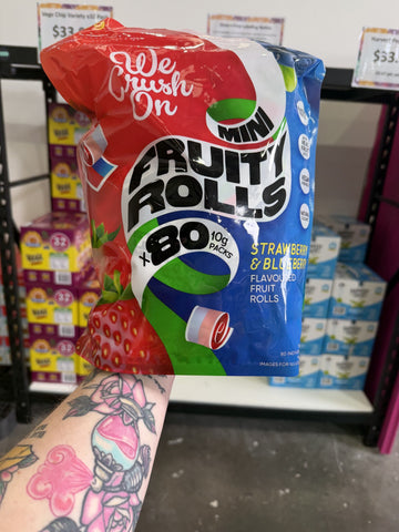 Mini Fruity Rolls – Strawberry & Blueberry 80 Rolls