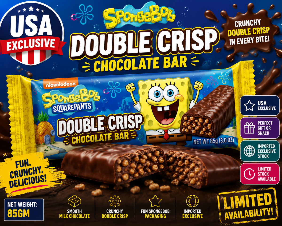 USA Exclusive SpongeBob Double Crisp Chocolate Bar