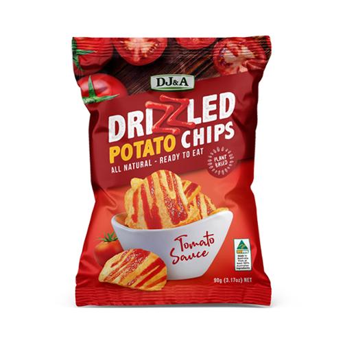 Drizzled Potato Chips Tomato Sauce 90g