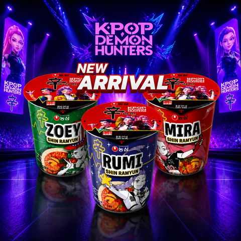 Nongshim Shin Ramen Cups - K-Pop Demon Hunters Collection (3 Pack)
