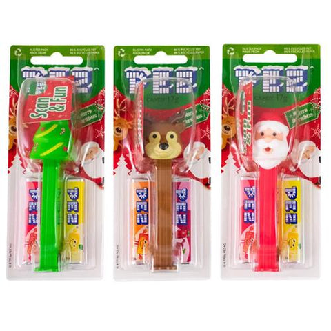 USA PEZ Dispenser + 2 Refills – Christmas