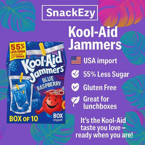 USA Kool Aid Jammers -Blue Raspberry Box of 10