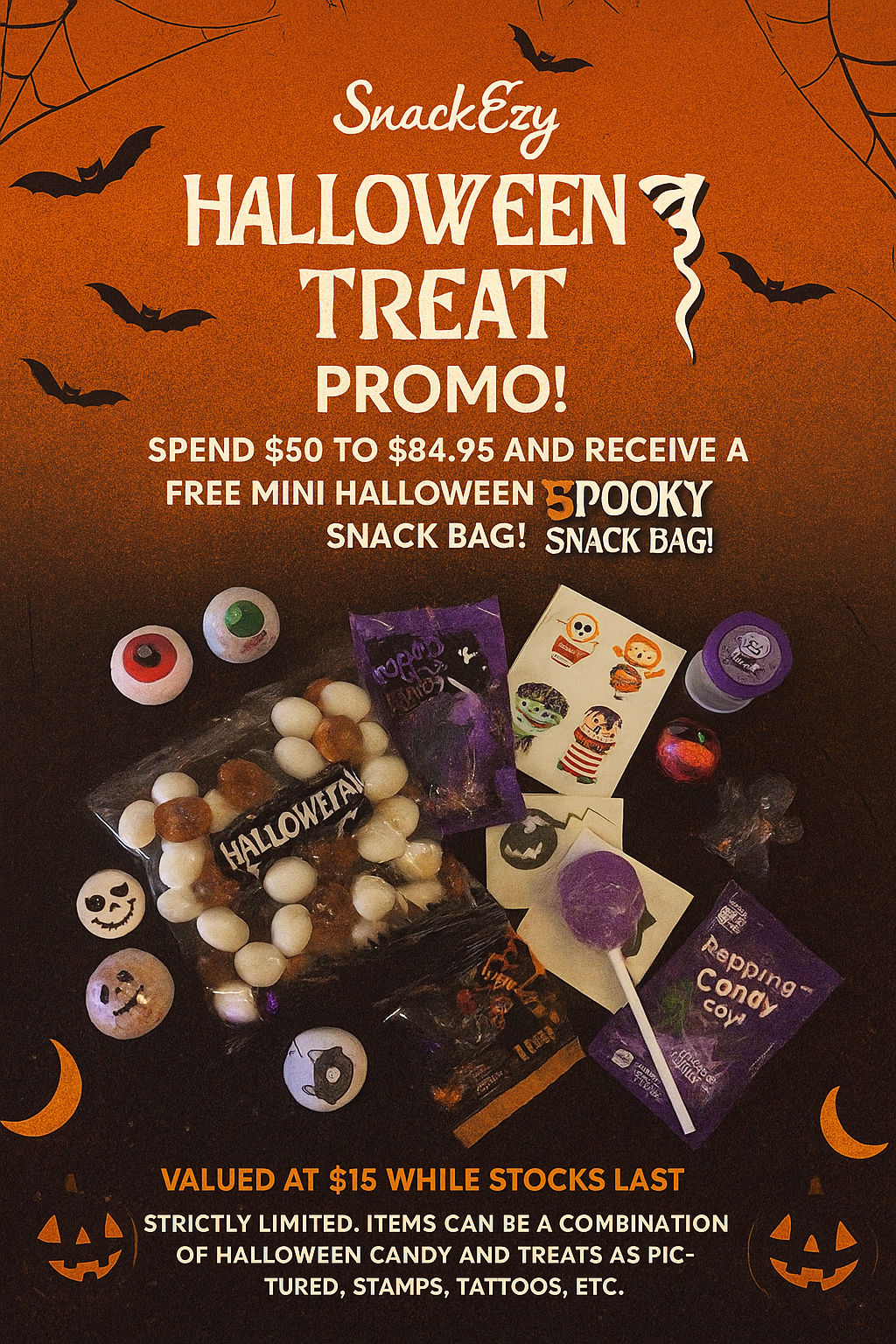 Mini Halloween Spooky Snack Bag