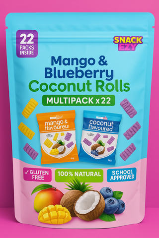 Mango and Blueberry Coconut Rolls Multipack x22