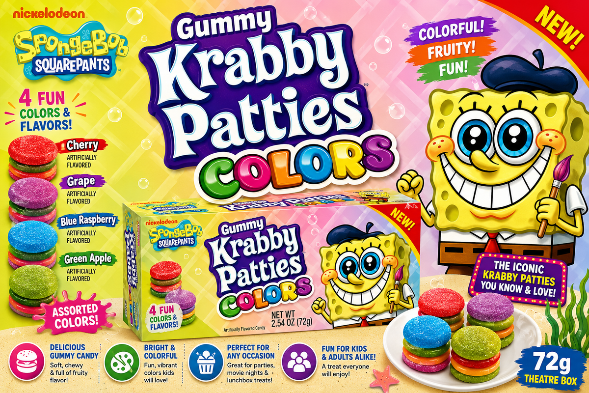 USA SpongeBob Krabby Patties Colours Theatre Box - 72gm