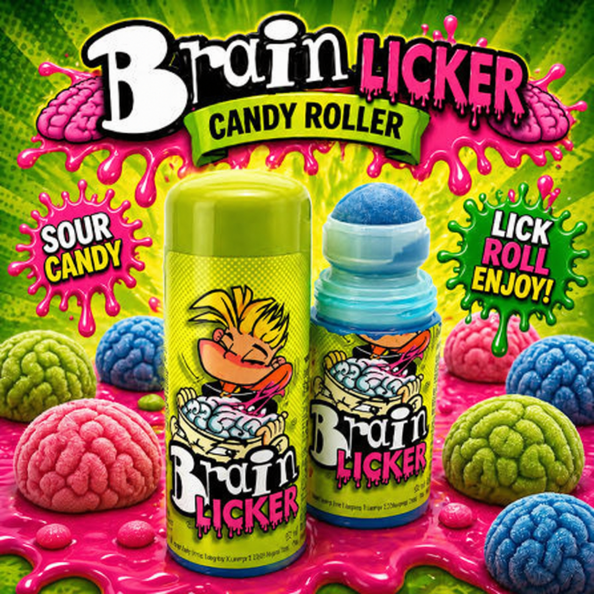 Brain Licker Sour Roller 60ml - Blue Raspberry