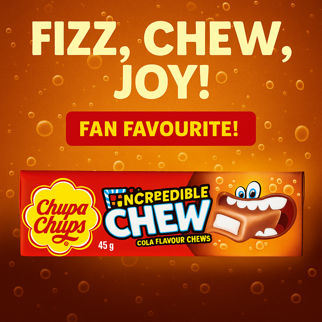 Chupa Chups Incredible Chew – Cola Flavour (45g)