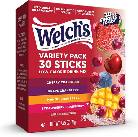 USA Welch's Drink Sticks - 30x Packs