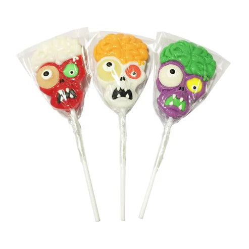 Halloween Lollipops - Skull Pop with Brain (85g)