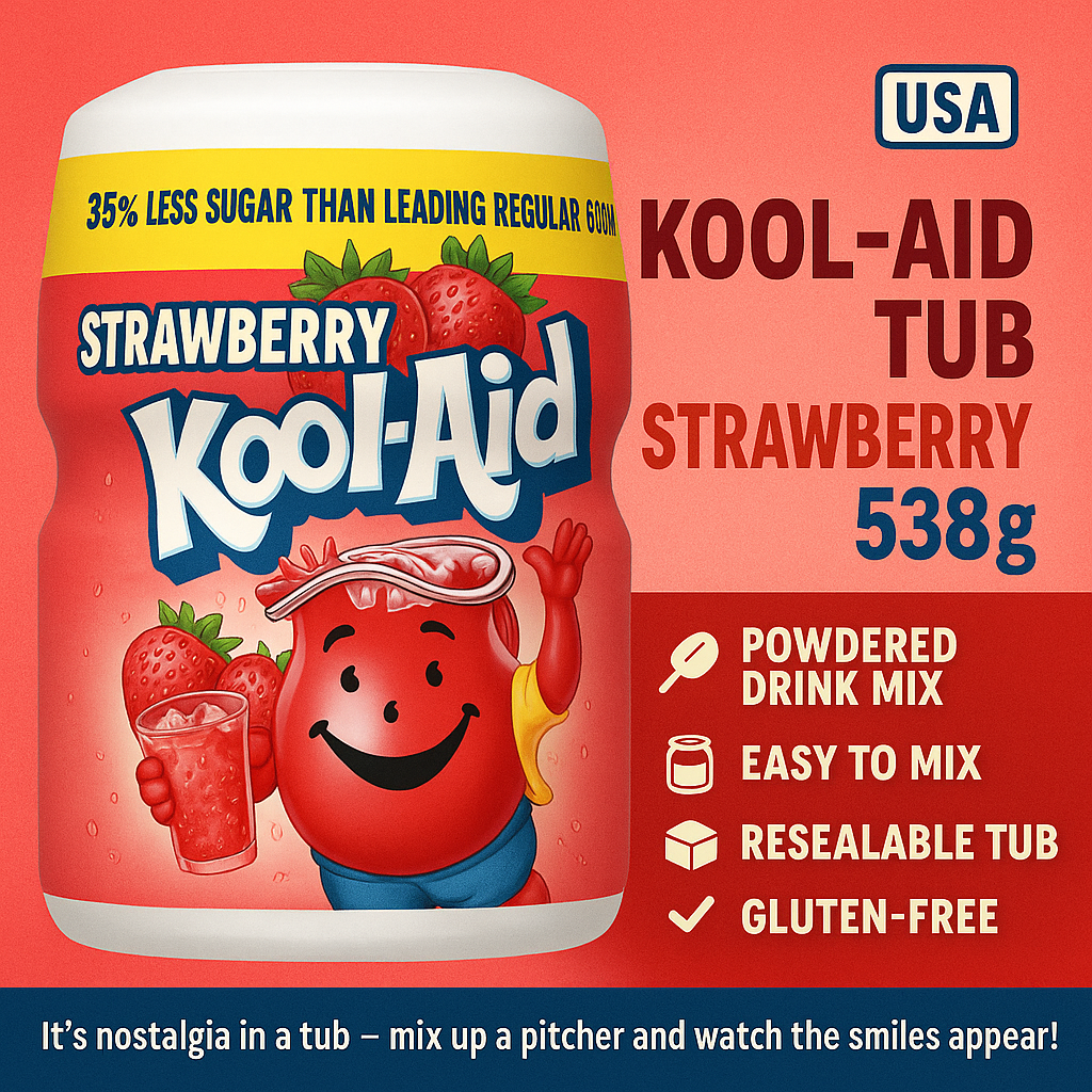 USA Kool Aid Powder - Strawberry 538gm