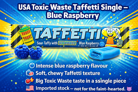 USA Toxic Waste Taffetti Single - Blue Raspberry