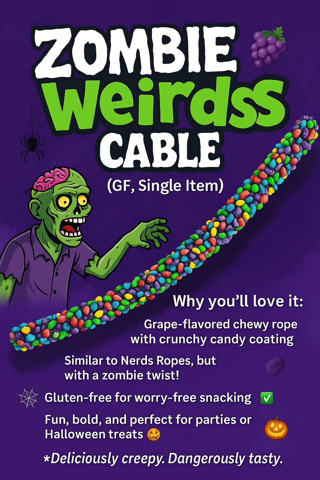 Zombie Weirds Cable - Grape