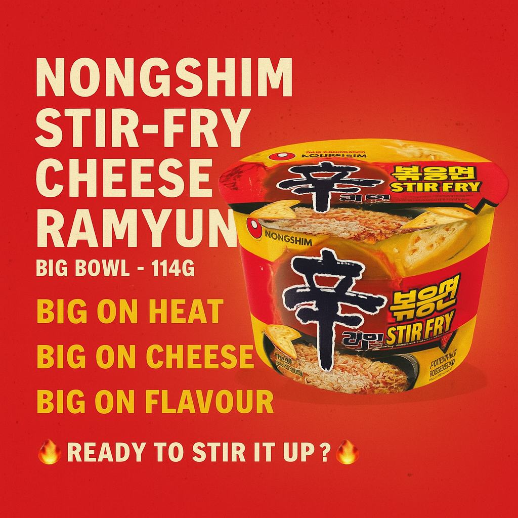 Nongshim Stir-Fry Cheese Ramyun Big Bowl – 114gm