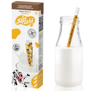 Sipahh Straws – Choc Dipped Banana (10 Pack)