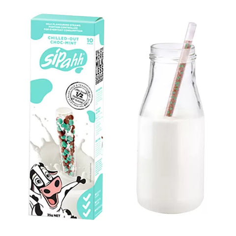 Sipahh Straws – Chilled-Out Choc-Mint (10 Pack)