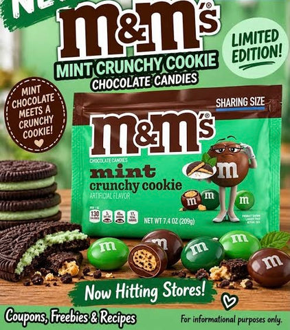 USA M&M's Mint Crunchie Cookie - Share Size 210gm