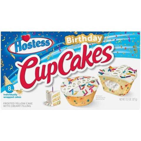 USA Hostess Birthday Cupcakes – Box of 8