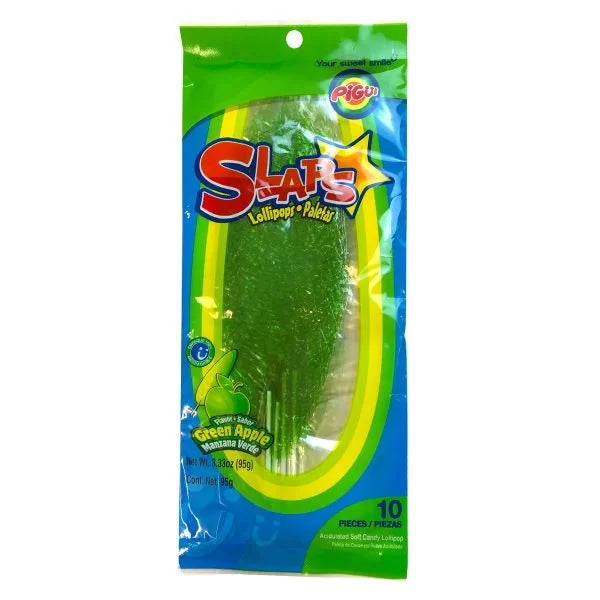 Slaps Mexican Candy Green Apple Flavor - 10 pieces (95gm)