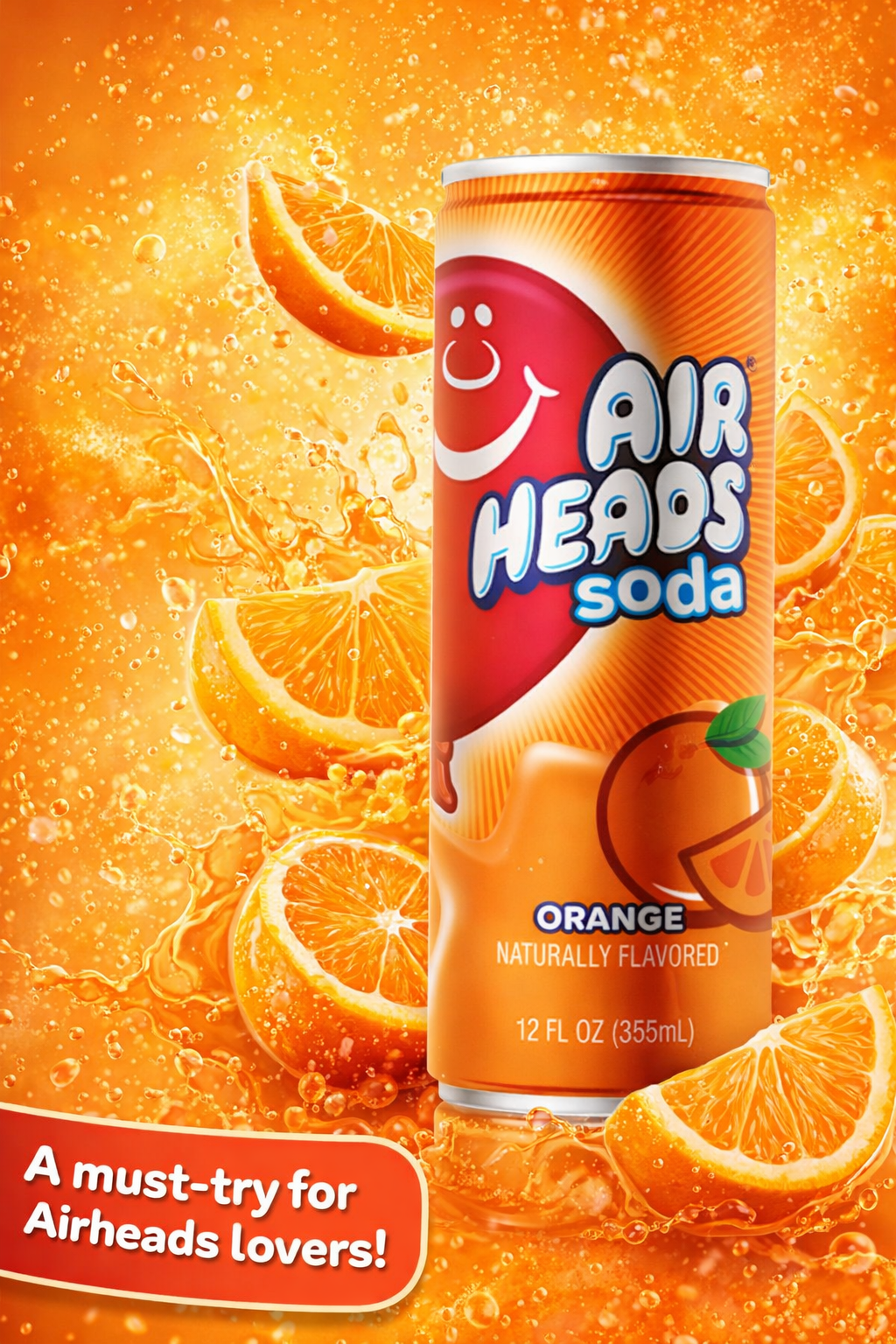 USA Airheads Soda 355ml - Orange