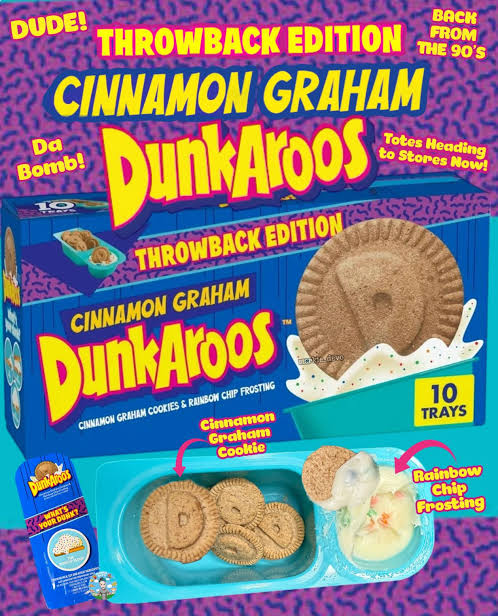 USA DunkAroos - Cinnamon Graham Cookies + Rainbow Chip Frosting *LIMITED* Single Pack