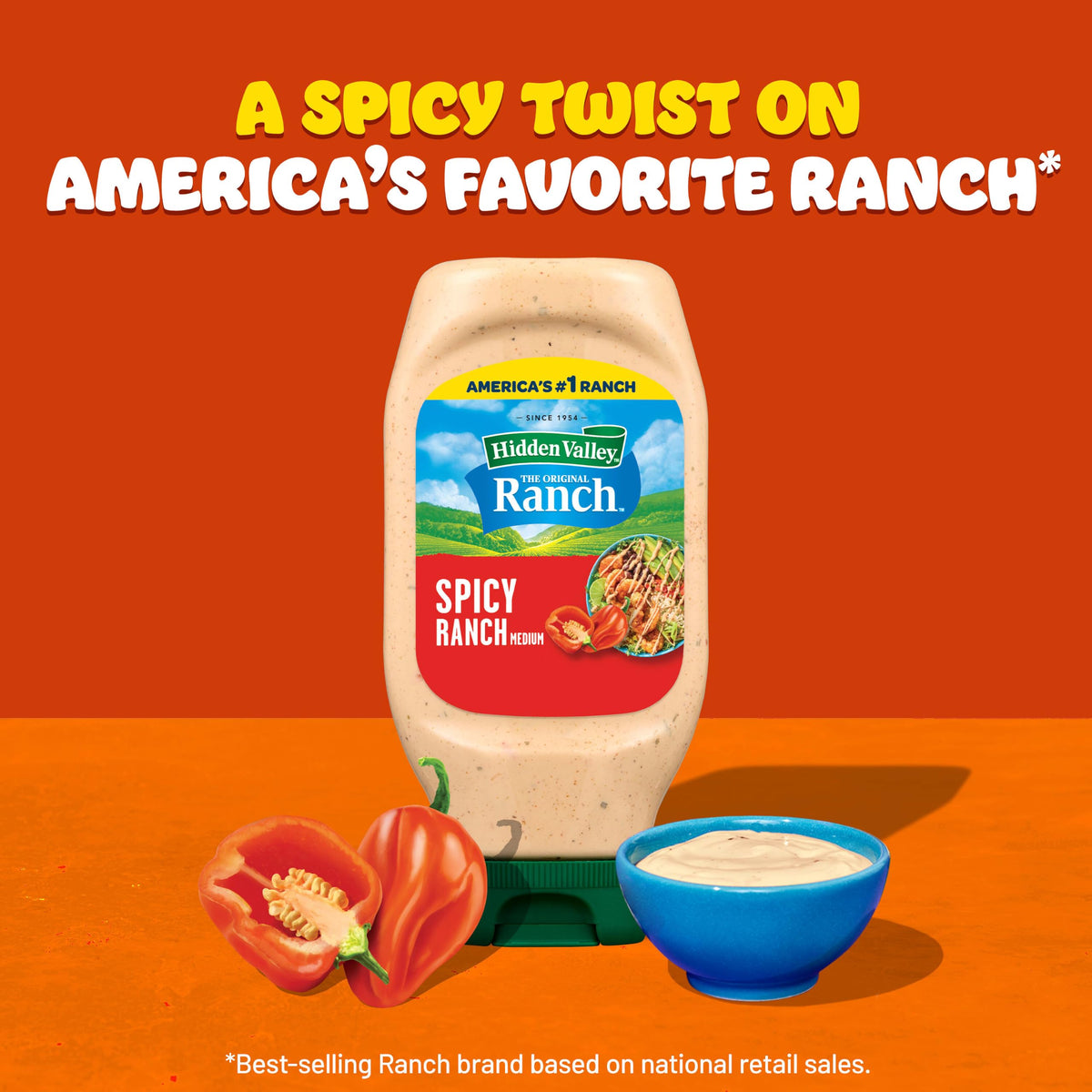 USA Hidden Valley Spicy Ranch Dressing - 473ml