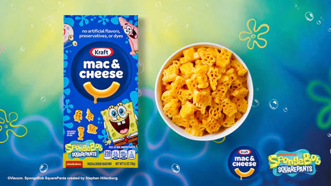 USA - Kraft Mac & Cheese SpongeBob Pasta Shapes 156gm