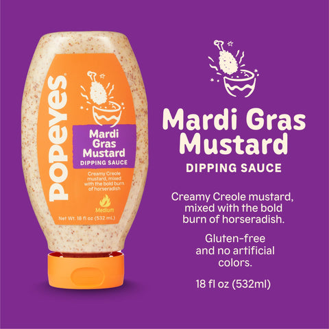 USA Popeyes Mardi Gras Mustard Sauce 532ml *LIMITED*