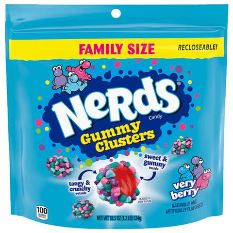 US Nerds Gummy Clusters Very Berry Family Size 524gm