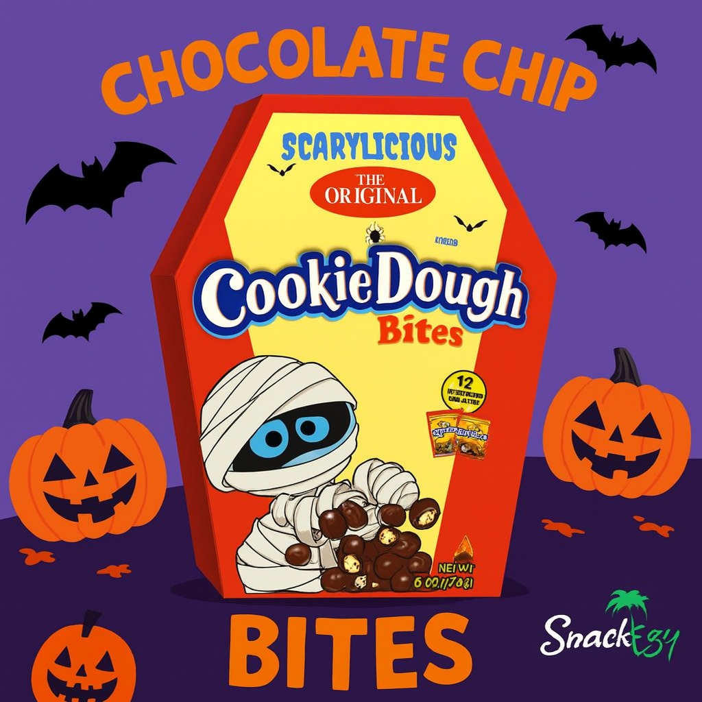 US Chocolate Chip Cookie Dough Bites - Halloween Coffin