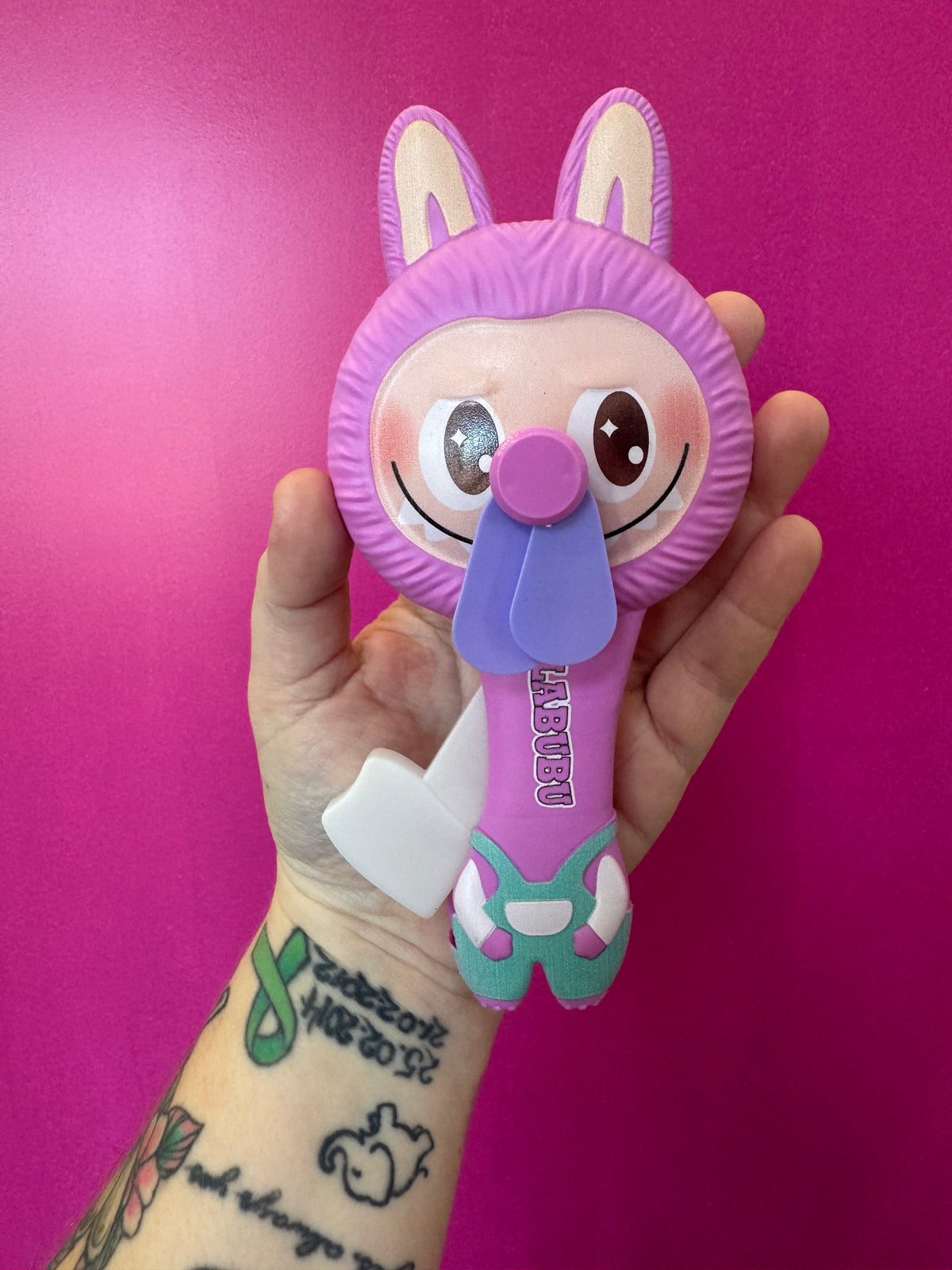 Labubu Hand Cranked Fan - Assorted Single