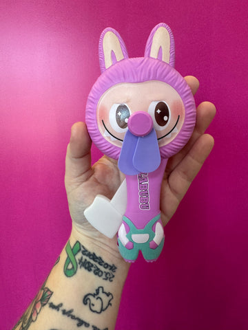 Labubu Hand Cranked Fan - Assorted Single