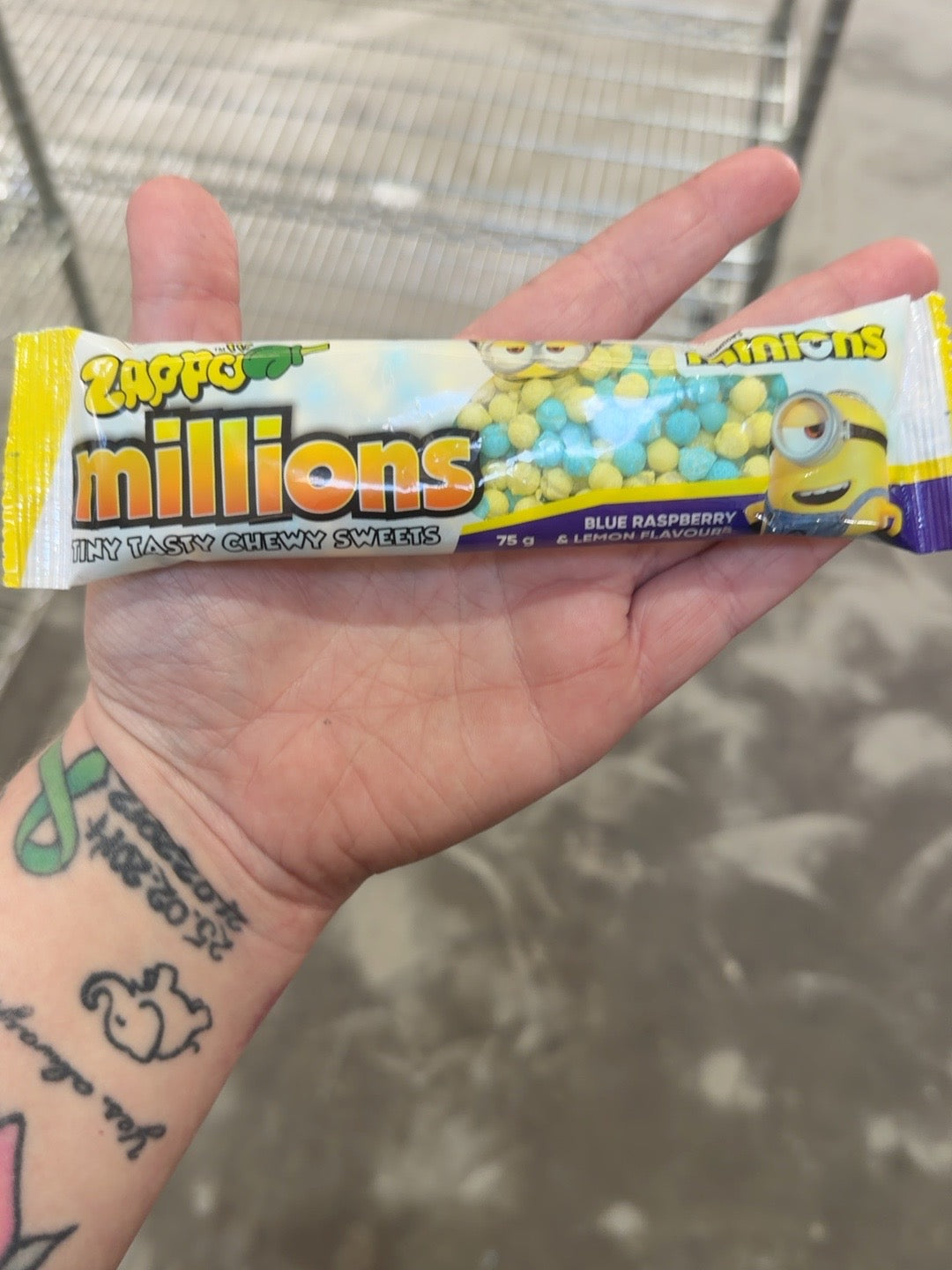Zappo Millions 75gm - Minions Blue Raspberry and Lemonade