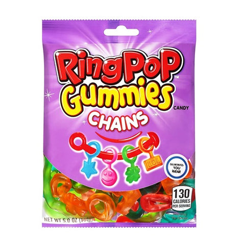 USA Ring Pop Gummy Chains 144g Bag