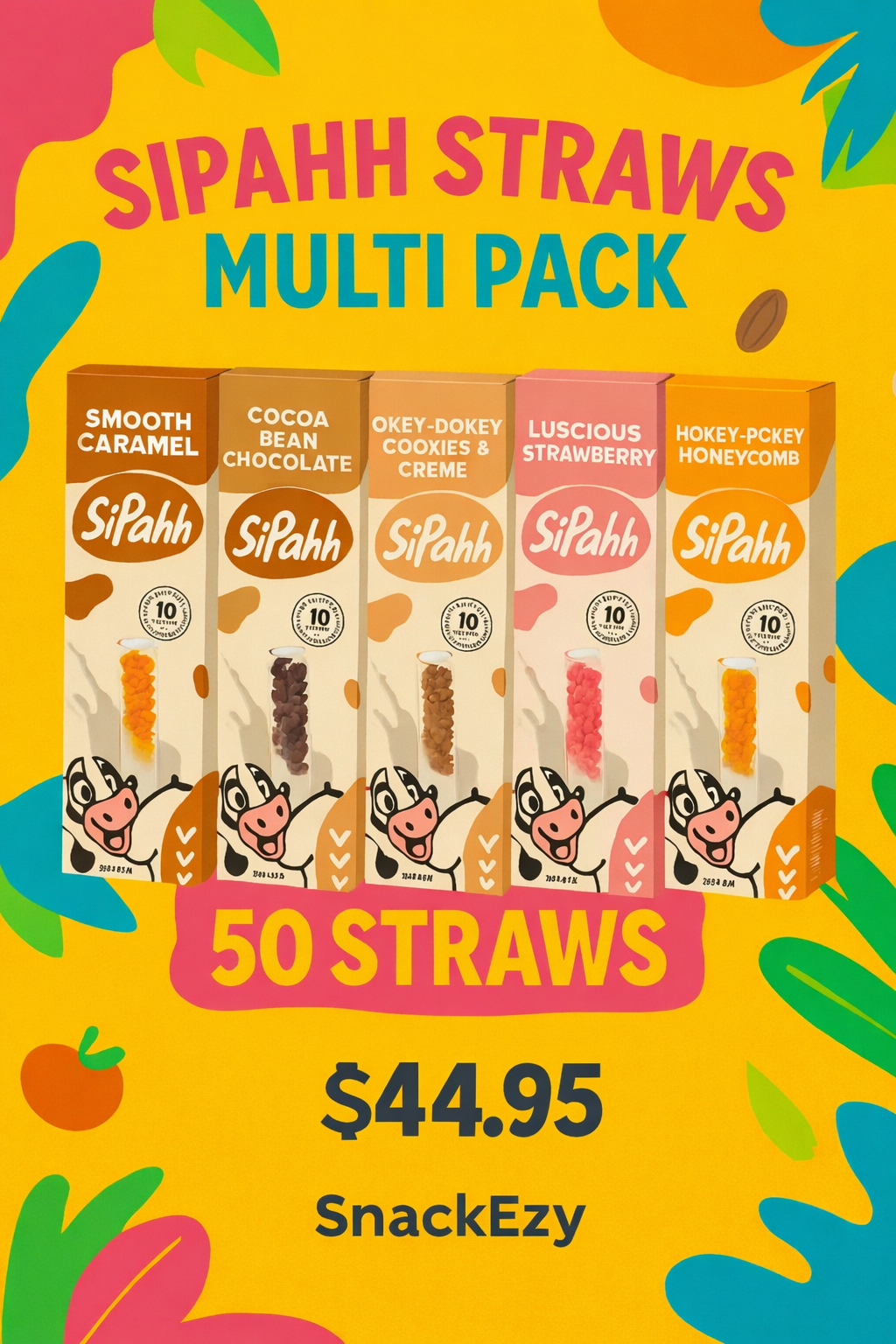 Sipahh Straws - Most Popular Variety x50