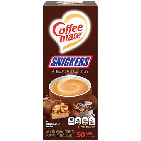US Coffee Mate Liquid Snickers Box of 50