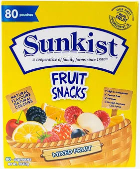 Sunkist Fruit Snacks – 80 Pack