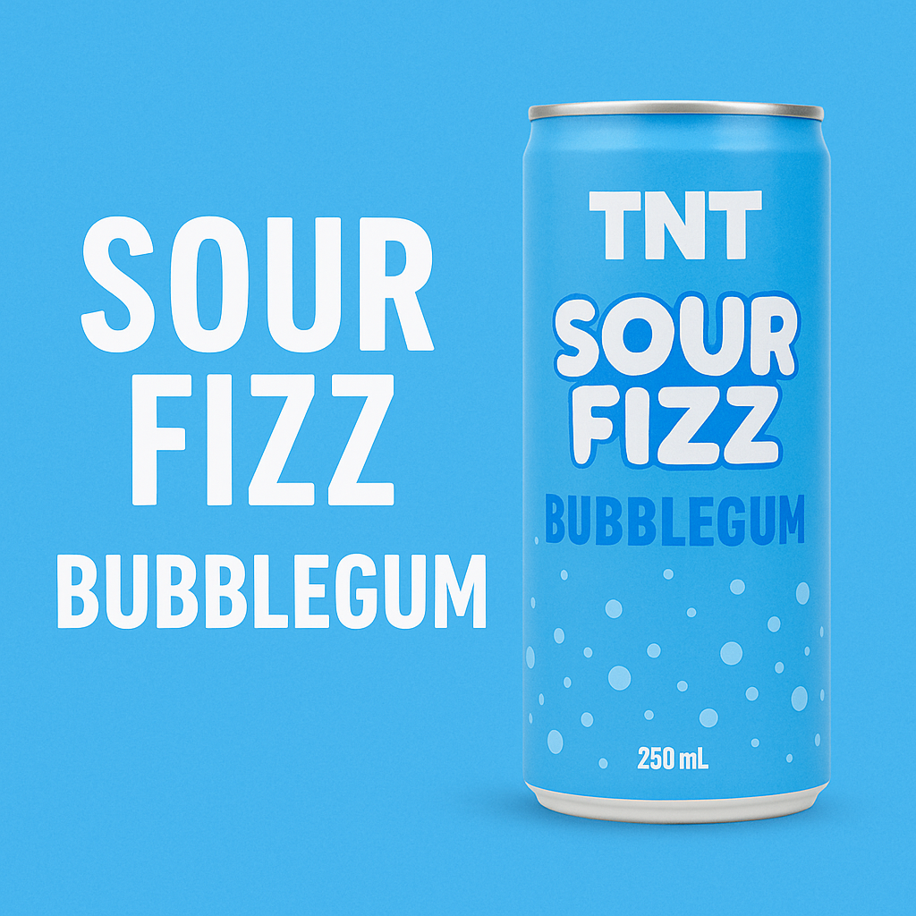 TNT Sour Fizz - Bubblegum (Single Can - 250ml)