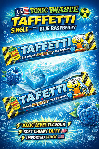 USA Toxic Waste Taffetti Single - Blue Raspberry