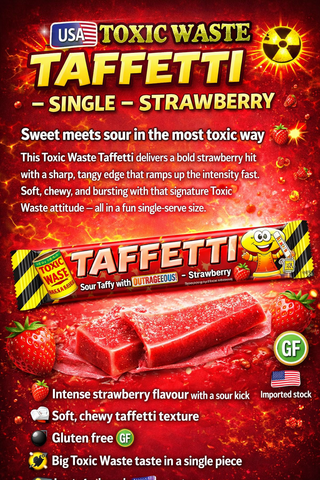 USA Toxic Waste Taffetti Single - Strawberry
