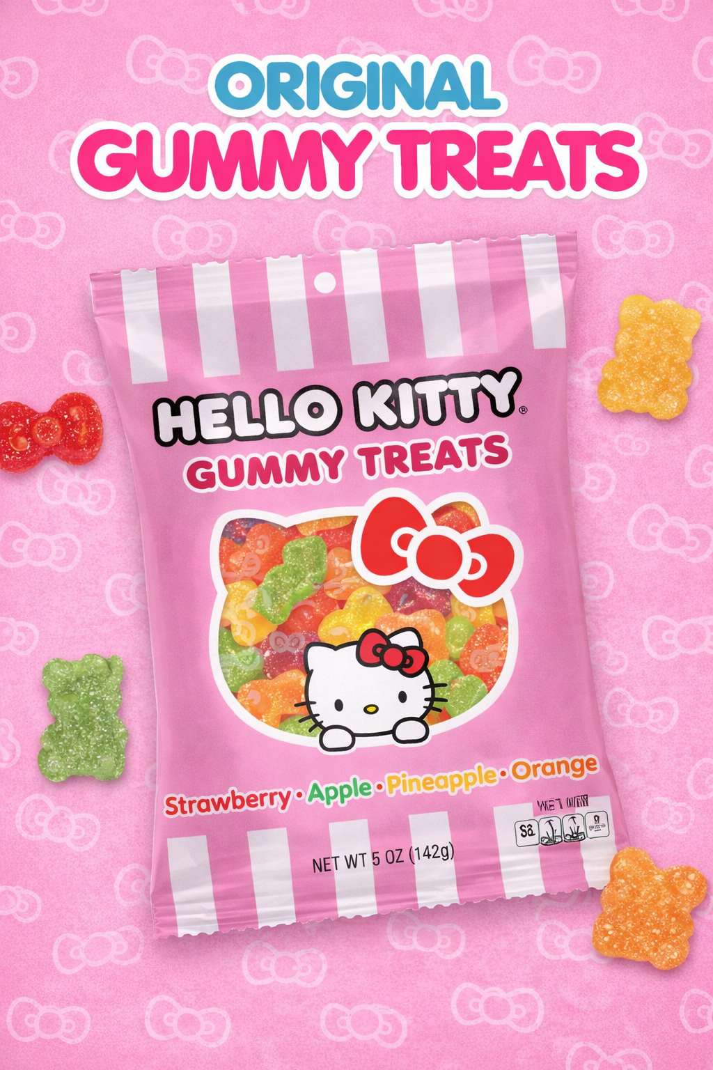 USA Hello Kitty Gummy Treats Bag 142gm - Original