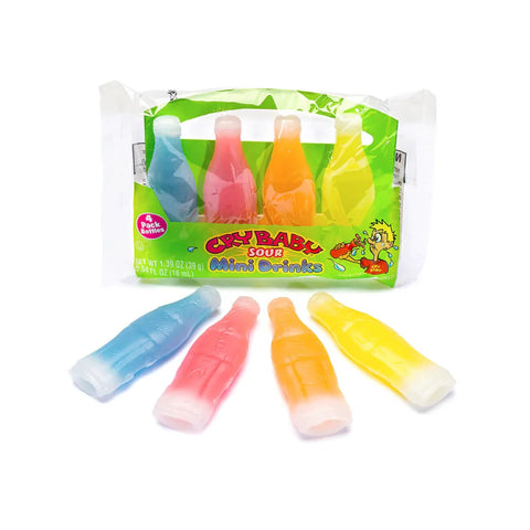 USA Cry Baby Sour Wax Bottles - 4 Pieces