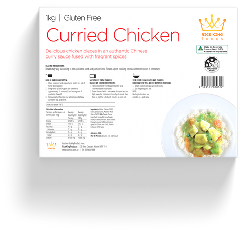 FROZEN PICKUP ONLY - Rice King 1kg Meals - Select Style