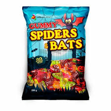 Halloween Gummy Spiders & Bats -  250G