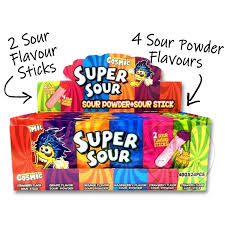 Cosmic Super Sour Powder + Sour Stick Multi-Flavour - Single