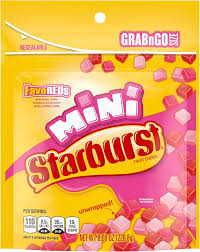 USA Mini Starburst Fave Reds Unwrapped- 226gm