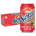 USA Sunkist Cherry Limeade Cans x12 Pack